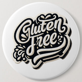 Retro Glutenfri Typografi Skript Grafik Knapp
