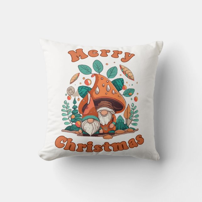 Retro Gnome Jul Kudde (Framsida)