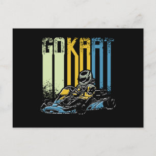 Retro Go Kart Vykort