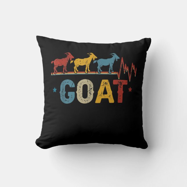 Retro Goat Heart Tee Julafton Valentines day Gift Kudde (Framsida)