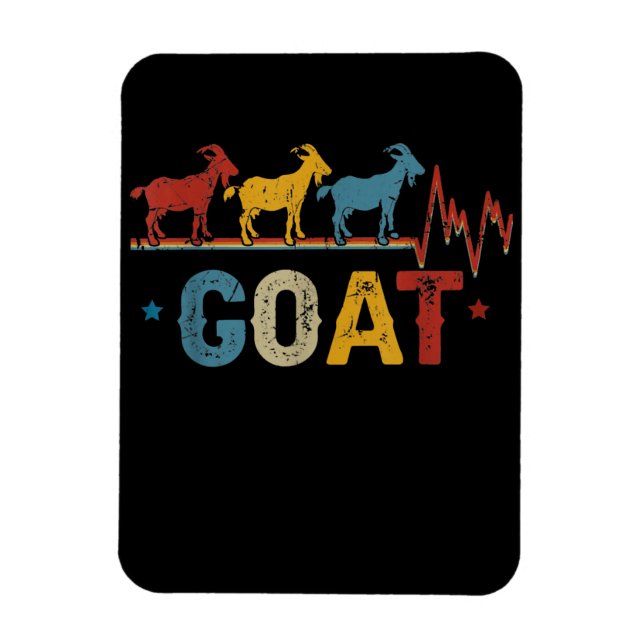 Retro Goat Heart Tee Julafton Valentines day Gift Magnet (Vertikal)