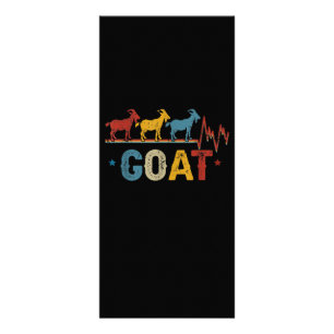 Retro Goat Heart Tee Julafton Valentines day Gift Reklamkort