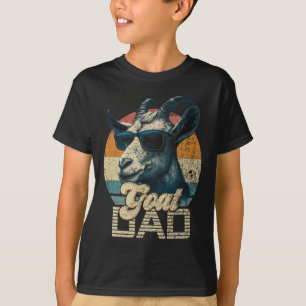 Retro Goat Pappa Best Goat Pappa Funny Fars dag T Shirt