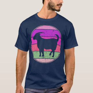 Retro Goat Vintage Goat Animal Farm Family Farmer T Shirt