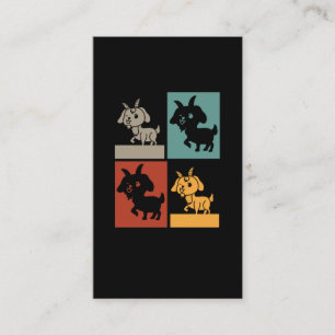 Retro Goats Farm Cute Baby getter Visitkort