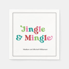 Retro God jul Bright Roligt Helgdag jul Pappersservett