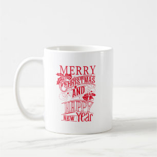 Retro God jul & Gott nytt år Kaffemugg