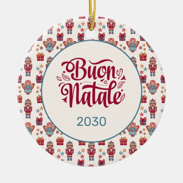 Retro God Jul Julgransprydnad Keramik (Framsidan)