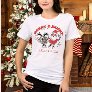 Retro God Jul och Gott Nytt År Jul T Shirt