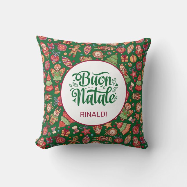 Retro God Jul Personlig Kudde (Framsida)