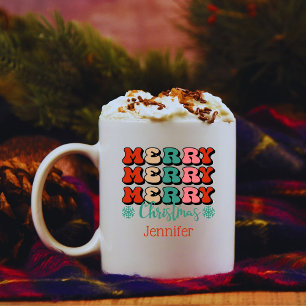 Retro God jul Personlig mugg