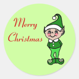 Retro God Jul Tomte Klistermärken
