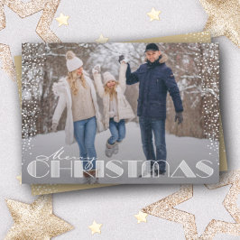 Retro God jul Typografi Julkort