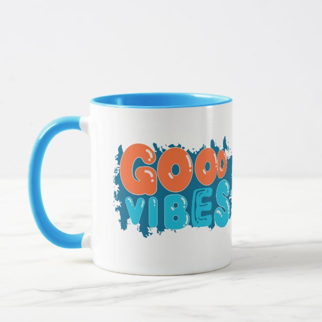 Retro God stämning endast typografi kaffemug Mugg (Vänster)