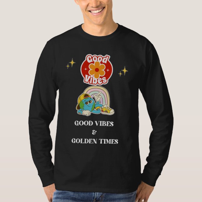 Retro Goda Vibrationer Jord Karaktär T Shirt (Framsida)