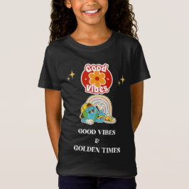 Retro Goda Vibrationer Jord Karaktär T Shirt