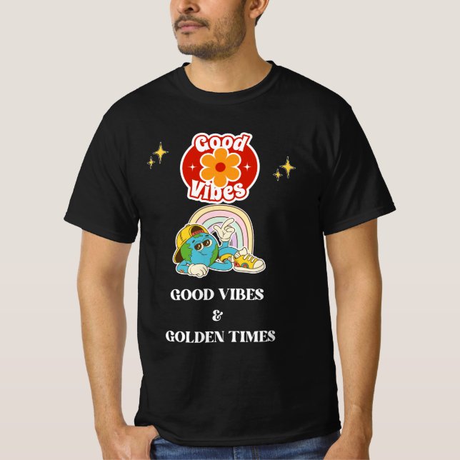 Retro Goda Vibrationer Jord Karaktär T Shirt (Framsida)