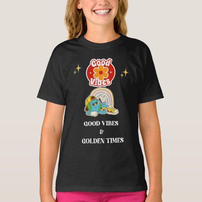 Retro Goda Vibrationer Jord Karaktär T Shirt (Framsida)