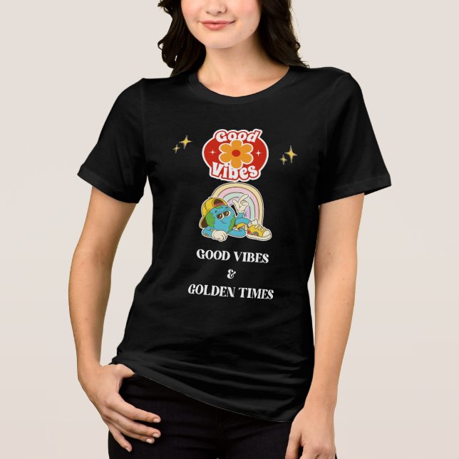 Retro Goda Vibrationer Jord Karaktär T Shirt (Framsida)