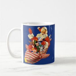 Retro godisraket Santa som dricker muggen Mugg