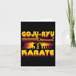 Retro Goju-ryu Karate design, sommarkonfektion för Kort