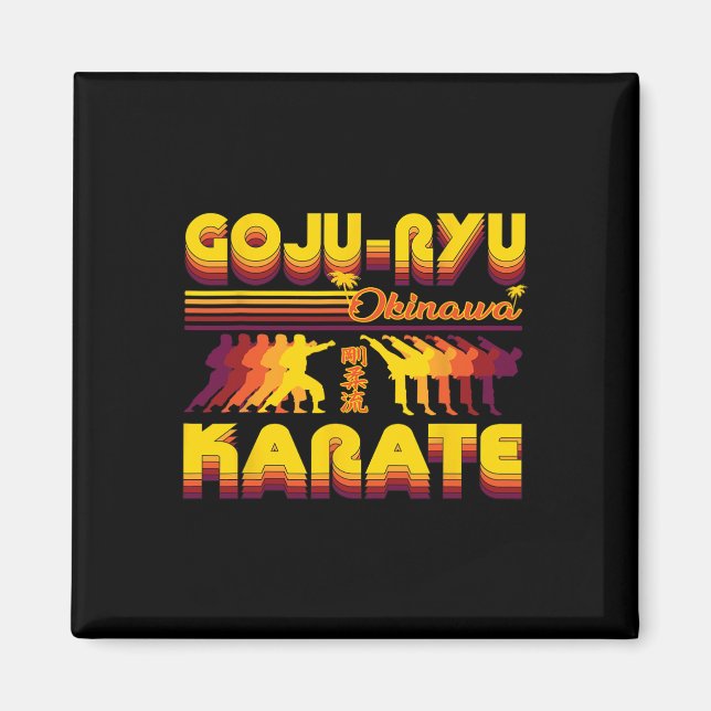 Retro Goju-ryu Karate design, sommarkonfektion för Magnet (Framsidan)