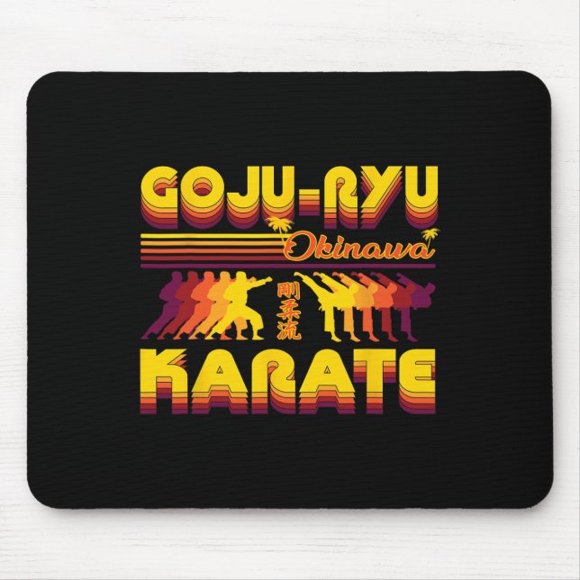 Retro Goju-ryu Karate design, sommarkonfektion för Musmatta (Framsidan)
