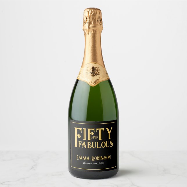 Retro Gold "Femtio och fantastisk" 50-årsdag (Framsida)