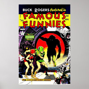 Retro Golden Age Berömd Funnies Cover 213 Poster