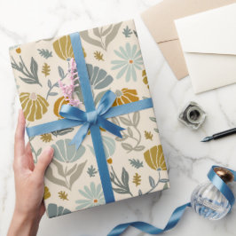 Retro Golden Daisys Presentpapper