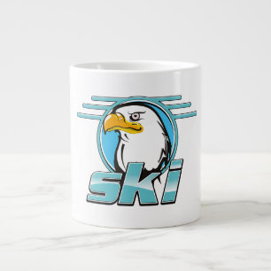 Retro Golden Eagle Ski logotyp Jumbo Mugg