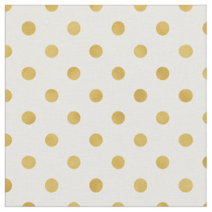 Retro golden gult och vit polka dots mönster tyg
