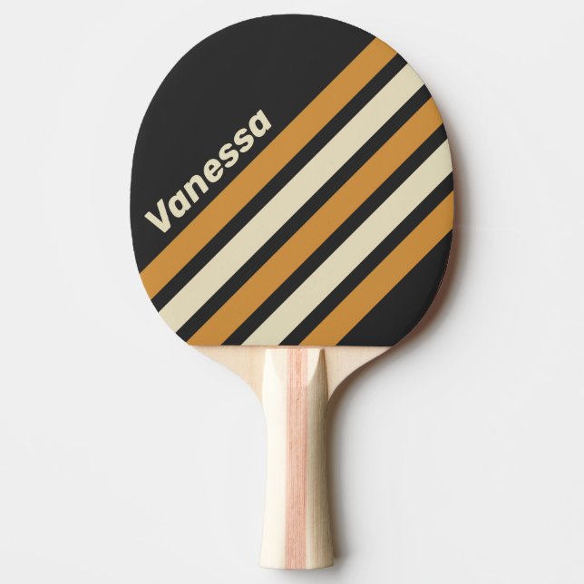 Retro Golden Horizon Angled Striping with Name Pingisracket (Framsidan)