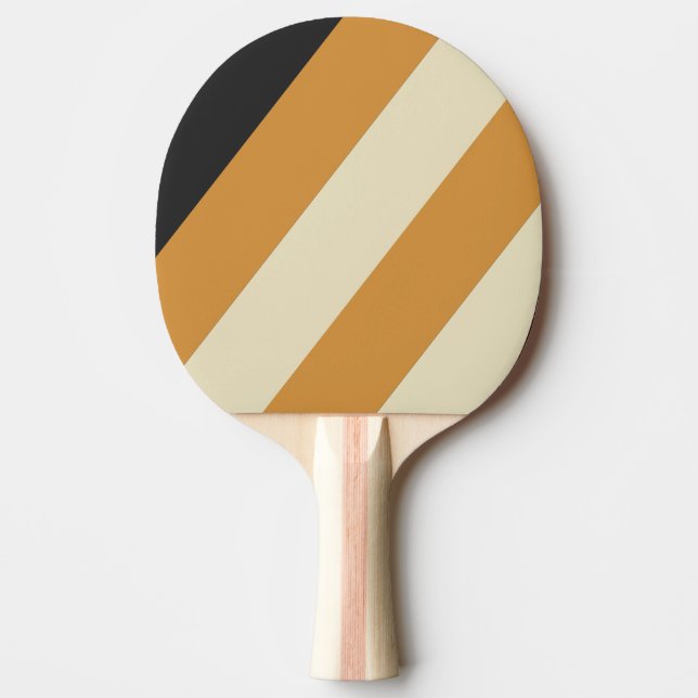 Retro Golden Horizon Fet Ränder Pingisracket (Framsidan)