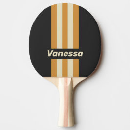 Retro Golden Horizon Pin Ränder med Namn Pingisracket