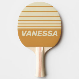 Retro Golden Horizon Tre Horisont Ränder & Namn Pingisracket