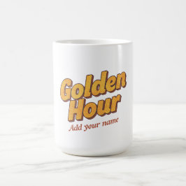 Retro Golden Hour - 90-talsestetik Groovy Typograf Kaffemugg