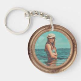 Retro Golden Snyggt Porträtt Photo visning