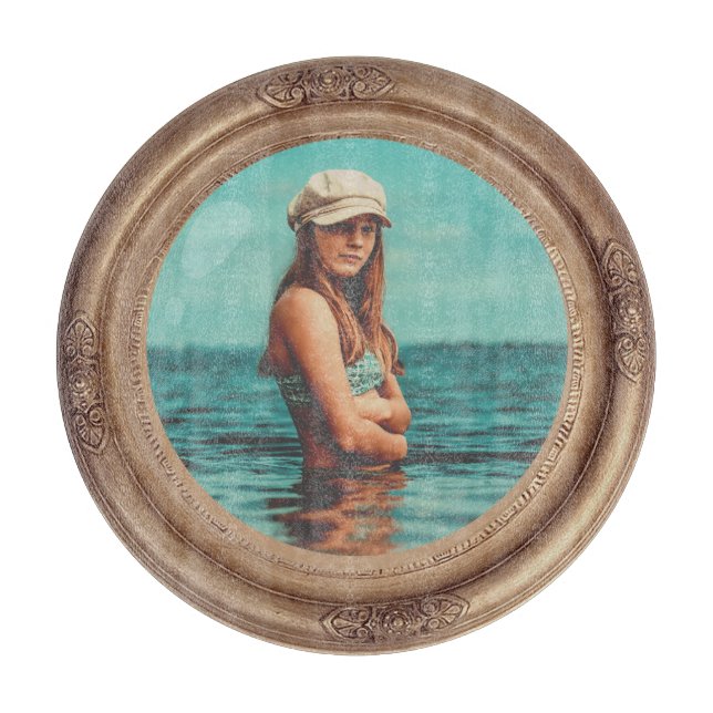 Retro Golden Snyggt Porträtt Photo visning (Framsidan)