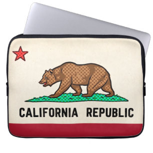 Retro Golden State Björn California Republic Laptop Fodral