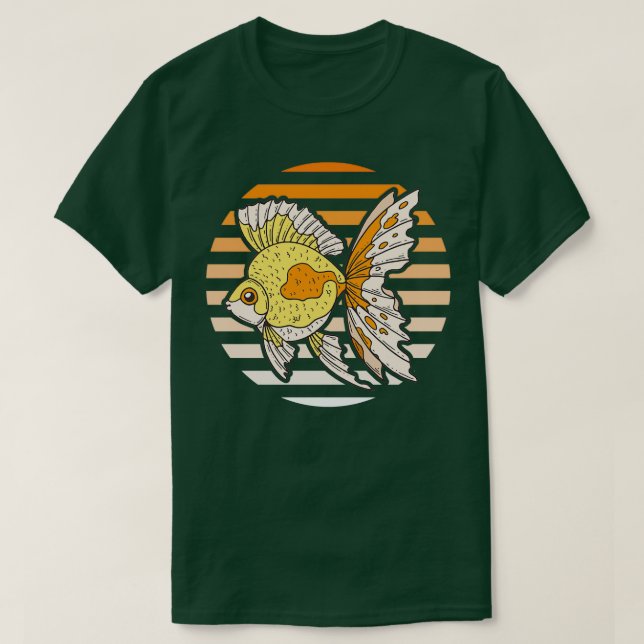 Retro Goldfish Aquarium Fish Älskare T Shirt (Design framsida)