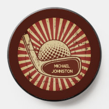 Retro Golf Boll och Klubb Personlig