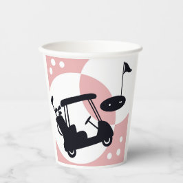 Retro golf cart in black & rosa
