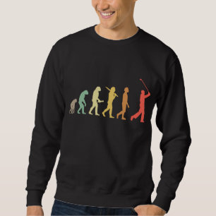 Retro Golf Evolution Gift for Golfers & Golf Playe Lång Ärmad Tröja
