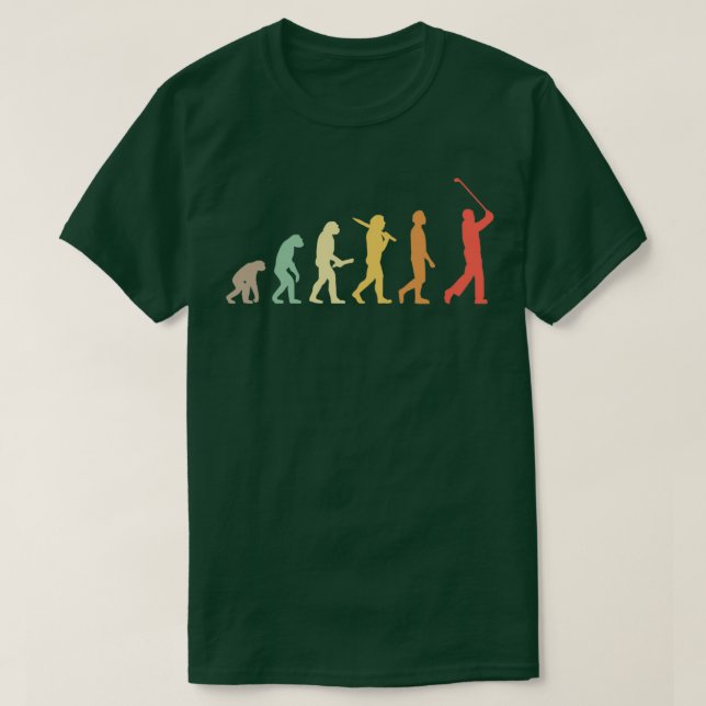 Retro Golf Evolution Gift for Golfers Golf Players T Shirt (Design framsida)