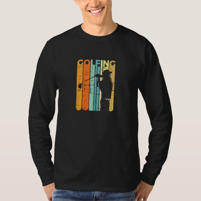 Retro Golf Vintage Golfer Golf T Shirt (Framsida)