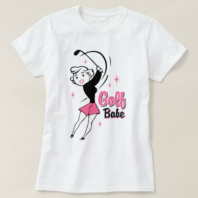 Retro GolfBabeskjorta T-shirt (Design framsida)