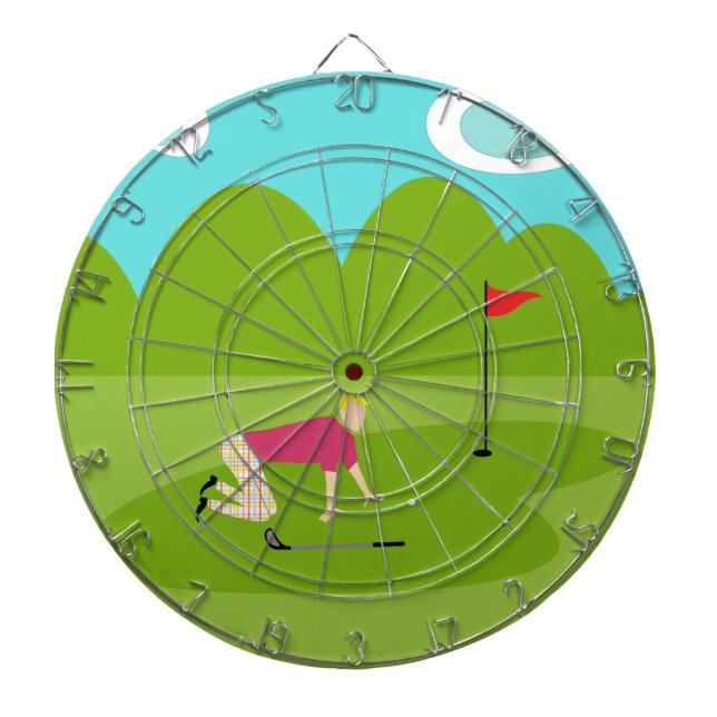 Retro Golfe Dart Board Darttavla (Framsidan)