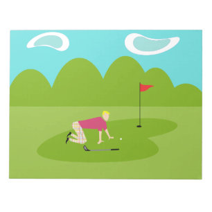 Retro Golfer Anteckningsblock