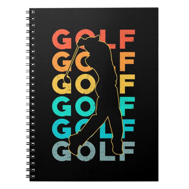 Retro Golfer Anteckningsbok (Framsidan)